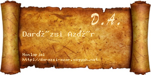 Darázsi Azár névjegykártya